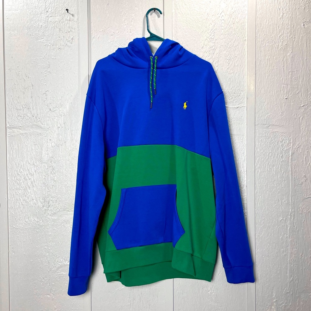Men’s XXL Green & Blue Polo RL67 Hoodie